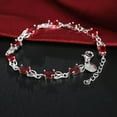 thumbnail image 4 of GKNET Womens Red Crystal Bracelet 925 Silver Bracelet Bangles Charm Jewelry, 4 of 6