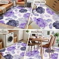 thumbnail image 5 of Purple Ombre Spring Floral Area Rugs 3'x5', Washable Small Throw Rugs for Living Room Bedroom, Summer Botanical Flowers Indoor Outdoor Rug Non-Slip Low Pile Carpet Runner Reversible Floor Mats, 5 of 8