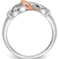 thumbnail image 2 of 14K Two-Tone Diamond Infinity With Heart Ring (Size 7) Made In India rm5729-010-wra, 2 of 5