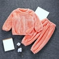 thumbnail image 3 of Coerni Toddler Baby Fleece Pants Pullover Tops Set Winter Warm Sweatshirt Pants 2pcs Set Toddler Fall Winter Outfits, 3 of 3
