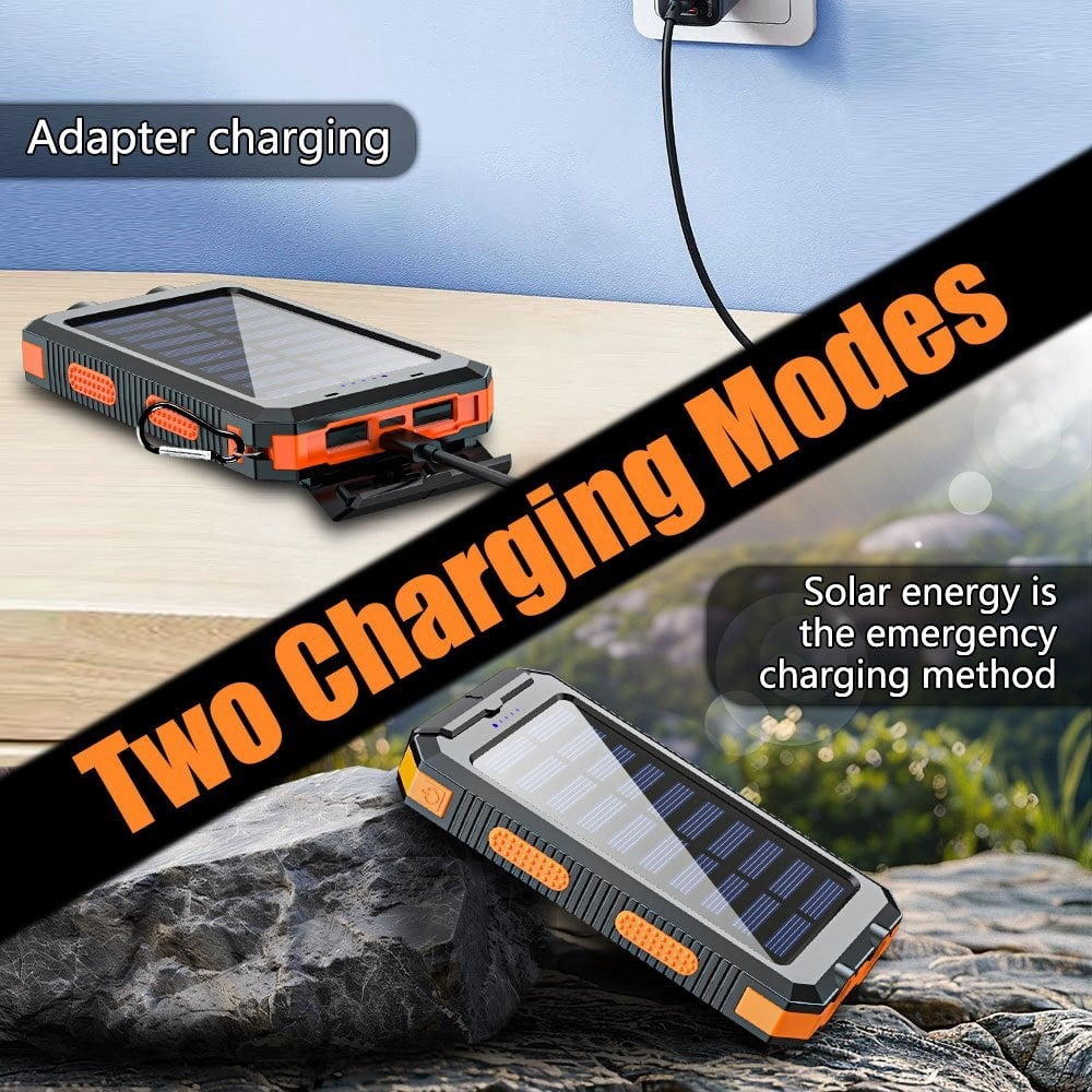 Solar Charger-40000mAh Solar Charger Power Bank -Portable Solar Phone Battery Panel Charger, QC3.0 Dual USB Port Battery Pack Charger Portable For All Cell Phones & Electronic Devices- Long Lasting