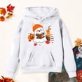 thumbnail image 5 of Kogui Classic Hood Outline Pullover For Girls, Fashion Halloween Holiday Print, Casual Long Sleeve Daily Sweatshirt (White, 6-7 Years), 5 of 6
