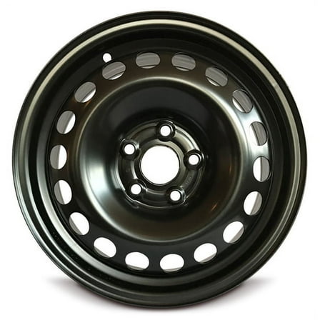 New 15x6 inch Wheel for Volkswagen Jetta (06-16) Black Painted Steel Rim