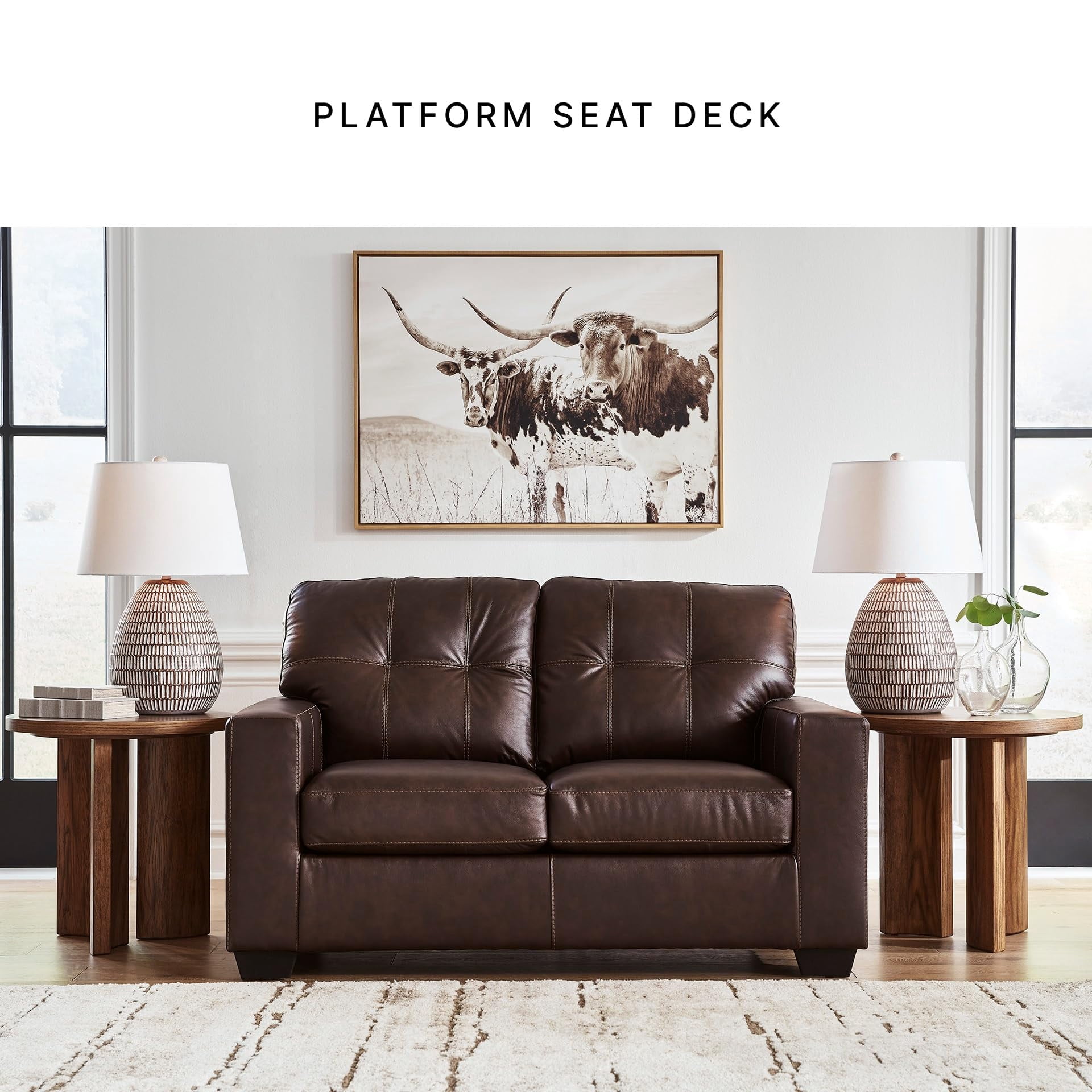 Signature Design by Ashley Furniture Santorine Dark Brown Loveseat