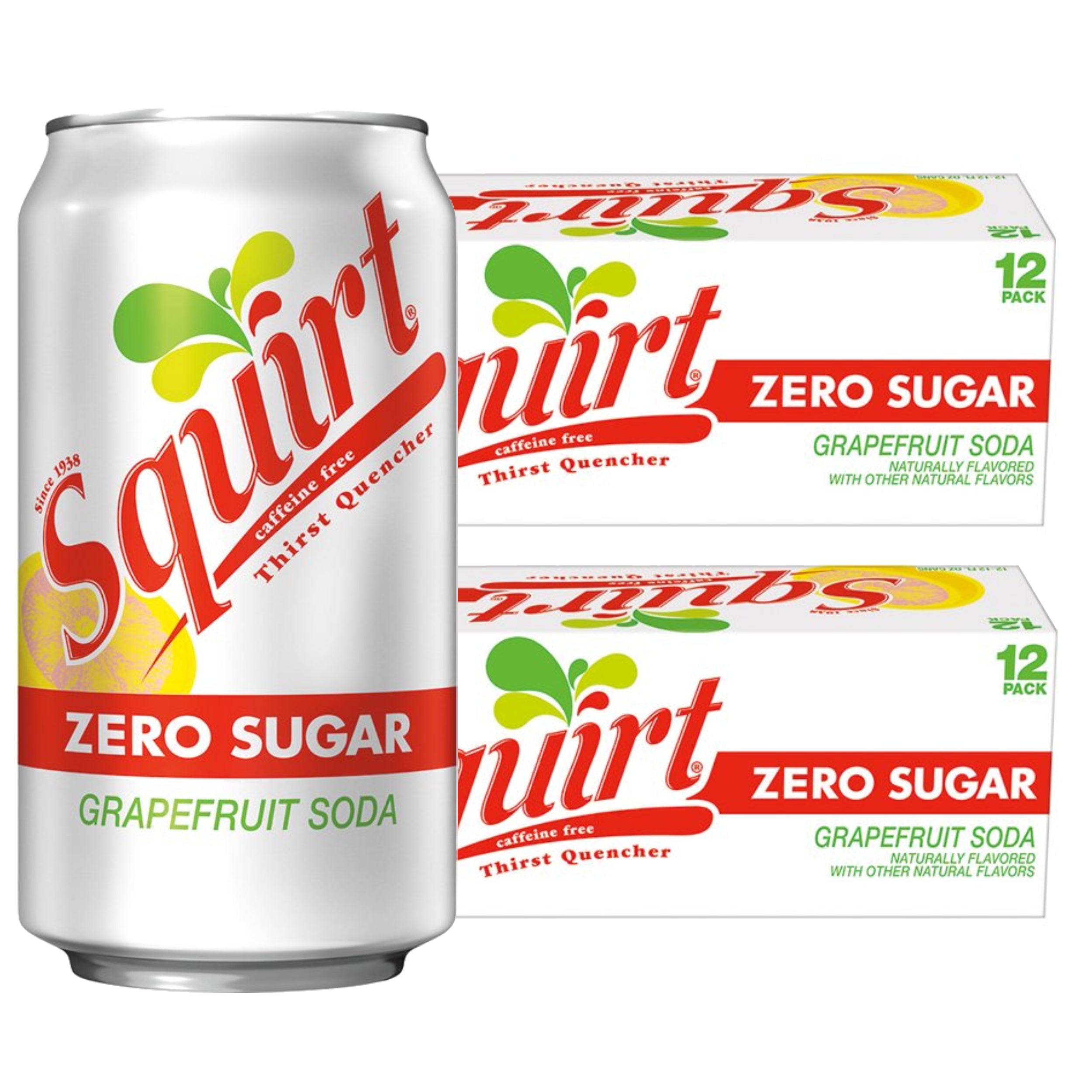 Squirt Citrus Soda, Grapefruit Flavor, 12 fl oz, 24-Pack - Walmart.com