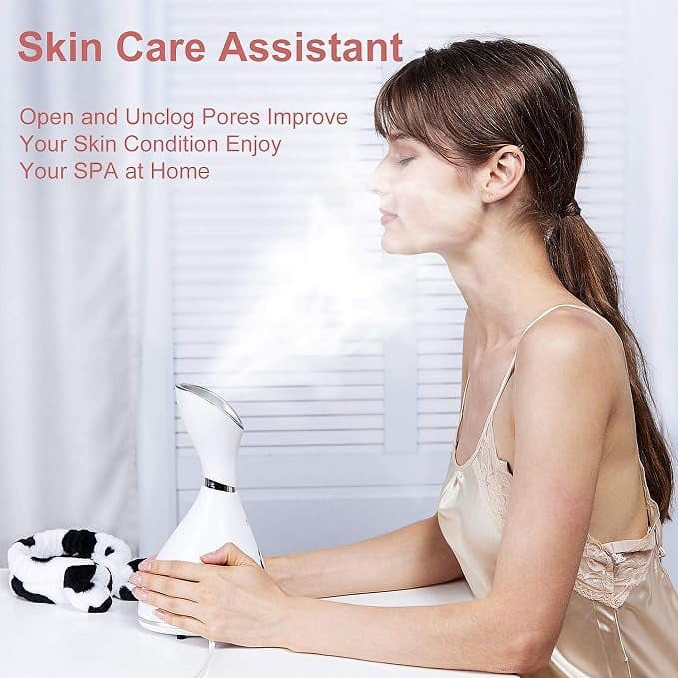 SIISLL Portable Nano Ionic Facial Steamer with Free Blackhead Remover Kit