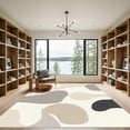 thumbnail image 2 of ODIKA 6'x9' Machine Washable Non-Slip Area Rug, Abstract Beige High Traffic Rug, Beige, 1058023, 2 of 7