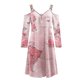 thumbnail image 5 of Vestido de manga larga con estampado de tirantes con cremallera y cuello en V para mujer Pompotops hdfakjf7017, 5 of 5