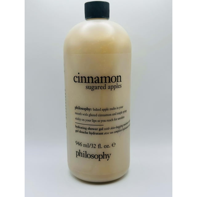 Philosophy Cinnamon Sugared Apples Hydrating Shower Gel 32 oz | 3-in-1 Shampoo, Body Wash & Bubble Bath | Warm Apple & Cinnamon Scent