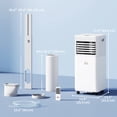 thumbnail image 3 of HOMCOM Climatiseur 8000 BTU, Unité de Climatisation Silencieuse avec Télécommande, Blanc, 3 of 10