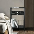 End Tables Living Room Nightstand with Charging Station, 3Tier Side
