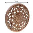 thumbnail image 4 of Carved Flower Carving Round Wood Appliques For Furniture Cabinet Unpainted Wooden Mouldings Decal Decorative Figurine 15x15x0.8cm, 4 of 5