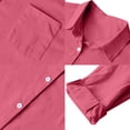 thumbnail image 5 of ZJFXGS Pants Sets Women 2 Piece Outfits Shirt and Pants Women'S Casual Solid Retro Plus Size Cotton Button Shirt High Waist Loose Pocket Long Pant Suit with Shirt and Loose Pants Pink M, 5 of 5