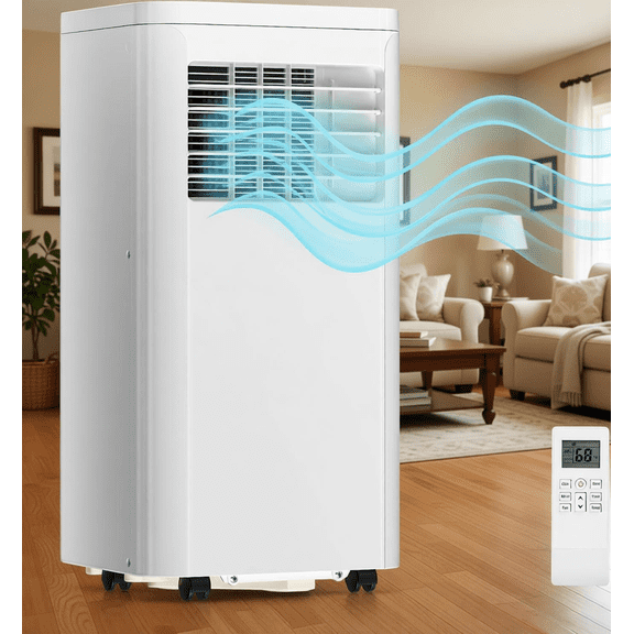 Havato Portable Air Conditioners 8,000 Btu, Quiet Portable Cooling AC Up to 350 Sq.Ft. , 3-1 AC Unit with Remote 24H Timer ,White