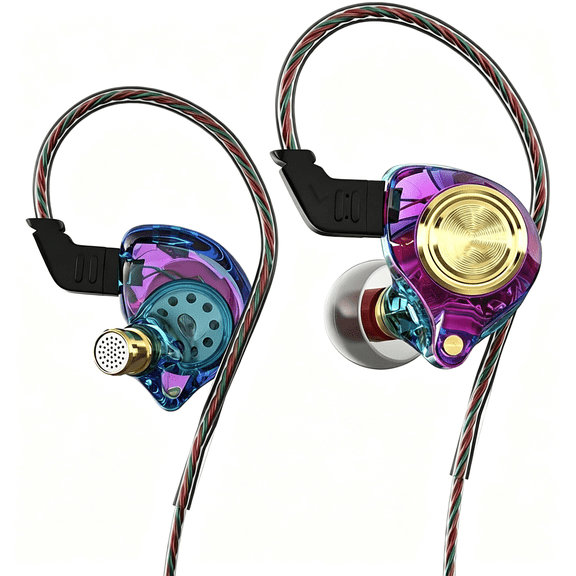 HBMYN Wired Gaming Earbuds, in Ear Monitors, Deep Bass Sound Wired Earbuds, HiFi in Ear Headphones with 1DD 10mm Dynamic Driver, IEM for Music Gaming Video Calling