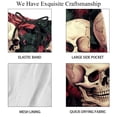 thumbnail image 4 of luoweisi Men's Beach Shorts Quick Dry Swim Trunks with Mesh Lining Roses and Skull XL, 4 of 5