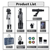 BEBANG Telescope for Adults Astronomy, 70mm Aperture 400mm AZ Mount Refractor Telescope for Kids Adults Beginners