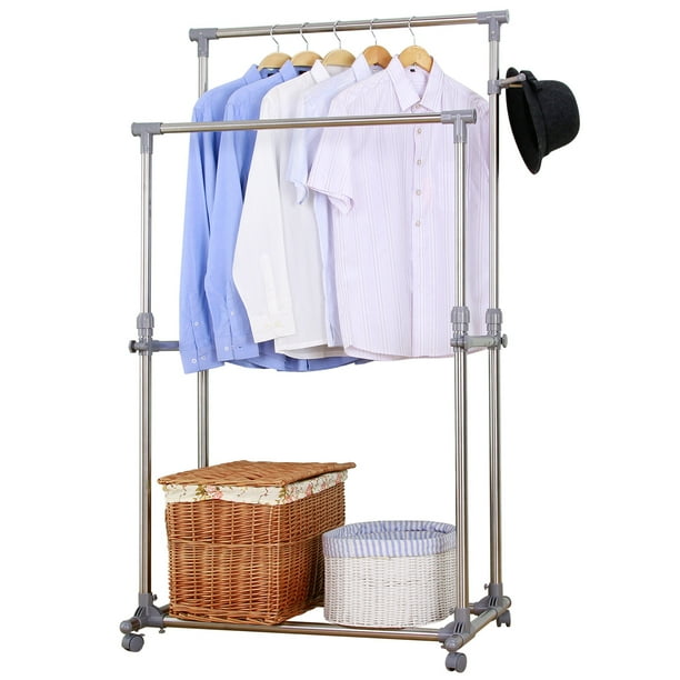 Ollieroo Stainless Steel Garment Rack Adjustable ...
