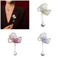 thumbnail image 2 of Contemporary Butterfly Pin Alloy Pearls Embellishment for Fashion Ensembles, 2 of 11