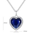 thumbnail image 6 of ICTPTOSL Mothers Day Gifts for Women Sterling Silver Heart Crystal Necklace for Women Wife Mom Daughter, Sapphire Gemstone, 6 of 6