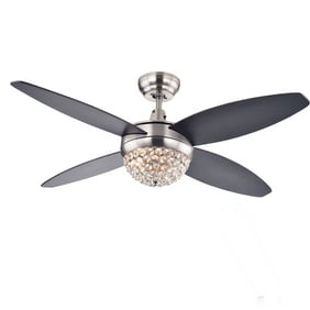 River Of Goods 52 W Bella Crystal 5 Blade Ceiling Fan With Remote