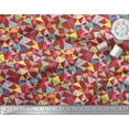 thumbnail image 3 of Soimoi Cotton Voile Fabric Triangle Geometric Print Fabric by The Yard 56 Inch Wide, 3 of 3