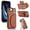 Brown, variant on Wallet Case Compatible with iPhone 7 Plus / iPhone 8 Plus with Card Holder,RFID Blocking,360°Rotation Finger Ring Stand Leather Cover,Drop Protection with Magnetic Snap Phone Case, Purple