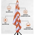 thumbnail image 4 of Utopia Towels Pack of 4 Cabana Beach Towels, Oversized 30 x 60 Inches Cotton Beach Towel Set, Smooth Ring Spun Texture for Pool and Swim Days, Modern Striped Design Bath Towels, Orange, 4 of 9