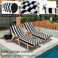 thumbnail image 3 of Chaise Lounge Cushions Outdoor Waterproof, Lounge Chair Cushion, Patio Foldable Chaise Cushions for Garden Pool 72.83 * 23.62 in (black white), 3 of 7
