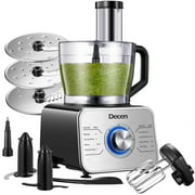 Multifunctional Food Processor, SMTLIE 3.2 L Bowl, Food processor 12 cup with Wide-Mouth.