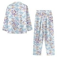 thumbnail image 4 of Kuiaobaty Butterfly Cow Print Pajamas Set for Womens Teen Causal Home Loungewear Sleepwear Set of 2 Pieces Long Sleeve Loose Tops and Long Pants, Size 2XL, 4 of 7