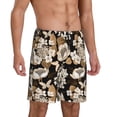 thumbnail image 2 of Fotbe Retro Hydrangeas Pajama Shorts for Men, Men's Pajama Bottoms, Sleepwear,Short Pajama Pants-Small, 2 of 9