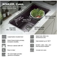 thumbnail image 6 of Cairn Matte Black Solid Surface 33 .5 in. Double Bowl Undermount Kitchen Sink, 6 of 7
