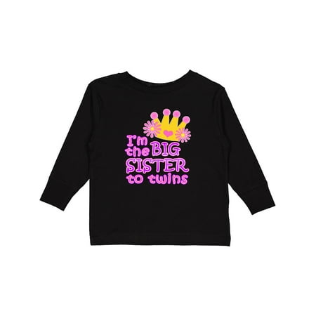 

Inktastic I m the Big Sister to Twins. Gift Toddler Toddler Girl Long Sleeve T-Shirt