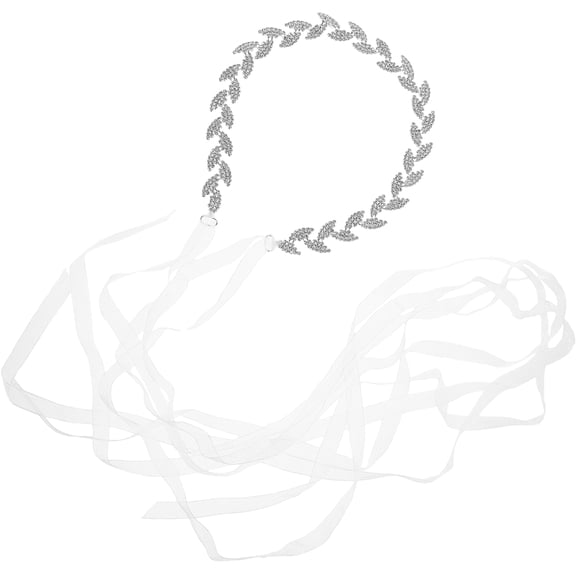 SEWCHICS 1Set Bridal Wedding Dress Belt White Fabric Elegant Sash Belt for Women at Banquet