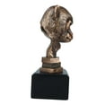 thumbnail image 4 of Wildlife Tropical Rainforest Chimpanzee Monkey Ape Head Bust Figurine With Base, 4 of 6