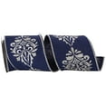 thumbnail image 1 of Reliant Ribbon - 94055W-059-10D, Ribbon, Navy/silver, 4 Inch, 5 Yards, 1 of 1