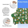 thumbnail image 6 of XYZCANDO Christmas Snowman Couch slipcover for 1 Cushion Stretch Club Chair slipcover Washable Furniture Cover Cute Cover for Sofa, 6 of 6