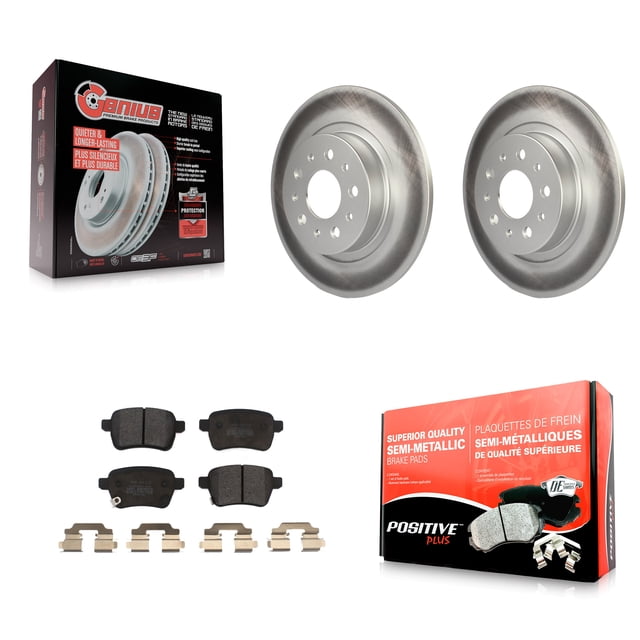 Transit Auto Rear Coated Disc Brake Rotors and Semi-Metallic Pads Kit for Car 2014-2020 Fiat 500L KGF-101658