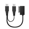 thumbnail image 1 of Cable SATA Slimline USB 2.0 a 6+7 de 13 pines con fuente de alimentación externa USB 2.0 para adaptador de CD, DVD y ODD para portátil, 1 of 8