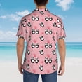 thumbnail image 6 of Balery Valentine'S Day Panda Print Men's Hawaiian Shirts Short Sleeve Beach Shirt Relaxed Fit Vacation Button Down Shirts-X-Large, 6 of 9