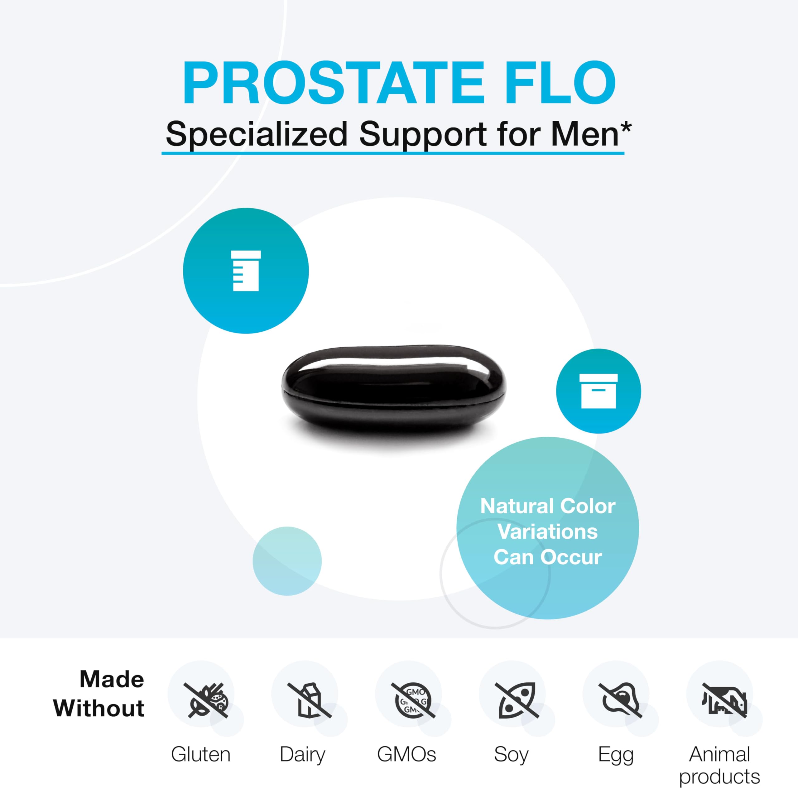 XYMOGEN Prostate FLO - Botanical & Nutrient Supplement for Men’s Urinary Tract & Lower Urinary Function Support - Saw Palmetto, Beta-Sitosterol & Cranberry - 60 Softgels