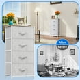 thumbnail image 3 of Uforic 4-Drawer Fabric Storage Dresser with Metal Frame & Wooden Top for Adults, Light Gray, 3 of 5