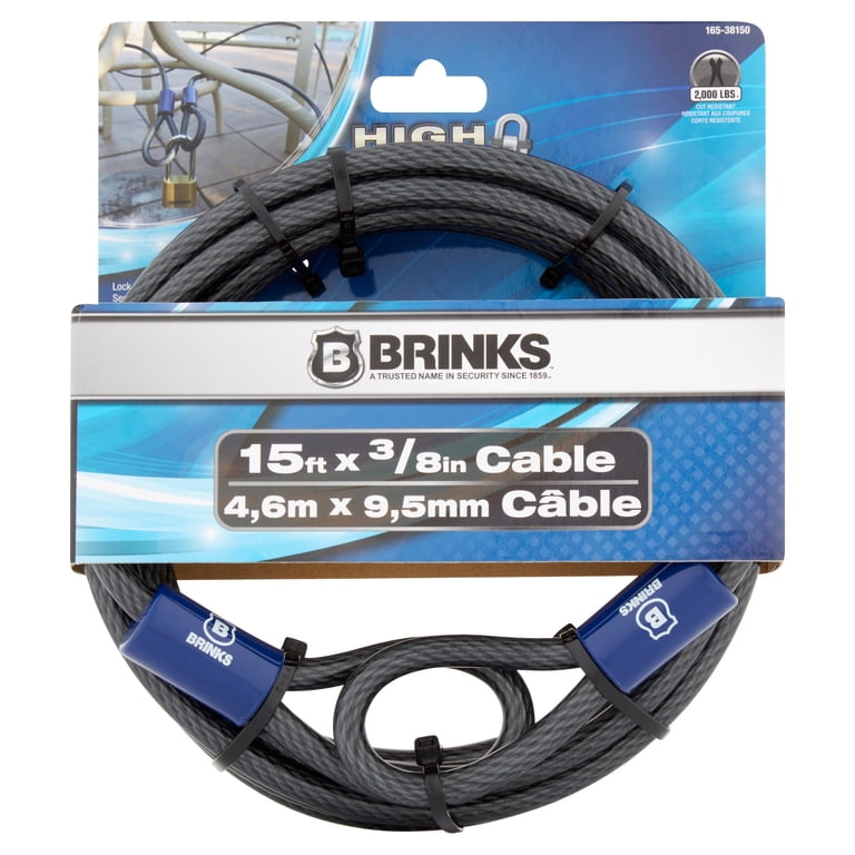 Brinks Flex Weave Cable Lock 3/8in x 15ft (2-pack) photo 3