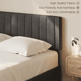 thumbnail image 2 of Bed Frame Queen Size with Adjustable Headboard，Lofka Platform Bed with Adjustable Headboard& 4 Storage Drawers, Dark Grey, 2 of 7