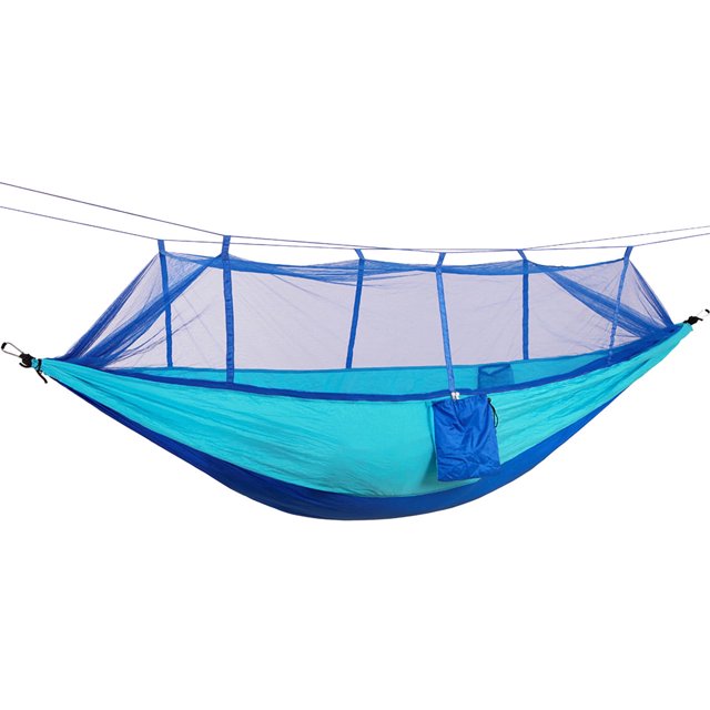 Accesorios de camping Gnobogi, artículos de senderismo, tienda de campaña doble verde Sky, hamacas con mosquitera, aptas para exteriores, viajes, picnics, liquidación