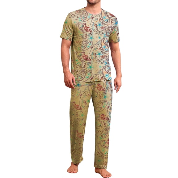Conjunto De Pijama Shendy Vendy 2 Piezas Para Hombre Elegante Camisa Pantalon