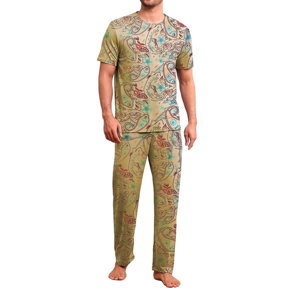 Conjunto De Pijama Shendy Vendy 2 Piezas Para Hombre Elegante Camisa Pantalon