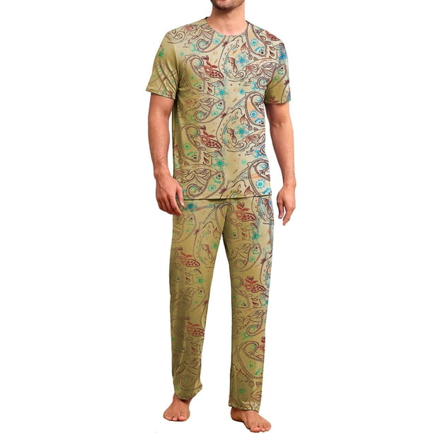 Conjunto De Pijama Shendy Vendy 2 Piezas Para Hombre Elegante Camisa Pantalon