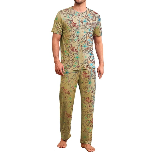 Conjunto De Pijama Shendy Vendy 2 Piezas Para Hombre Elegante Camisa Pantalon